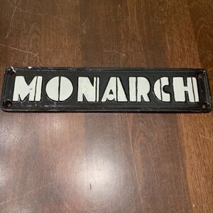 Vintage Original Monarch 10EE Lathe Nameplate Badge EE-1362 Cast Metal